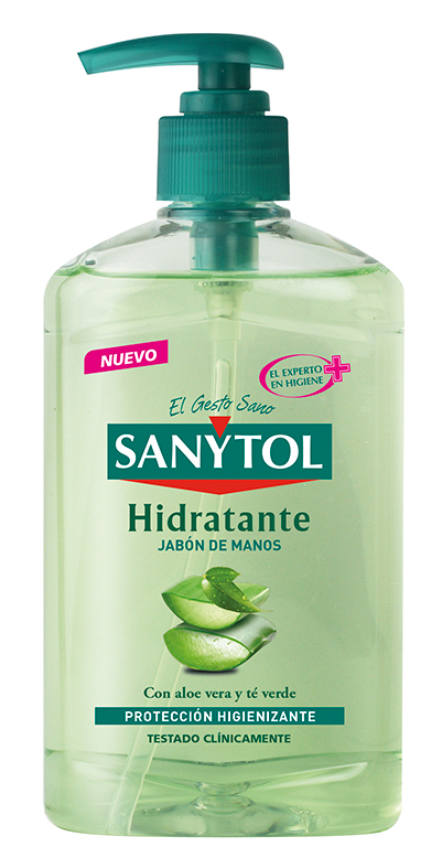 JABÓN ANTIBACTERIANO HIDRATANTE – ALOE VERA Y TÉ VERDE